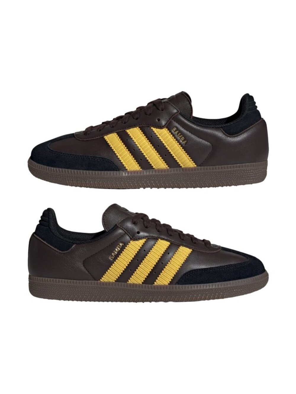 adidas Originals Samba OG - Size 8 Mens Sneakers Aurora Coffee Yellow IH6813 NEW